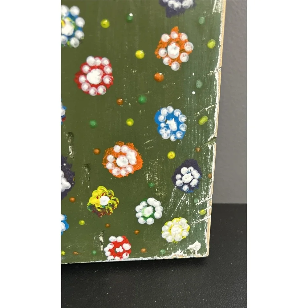 Floral Cutting Board Wall Art  Reclaimed Wood Retro Distressed Boho‎ Cottage